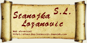 Stanojka Lozanović vizit kartica